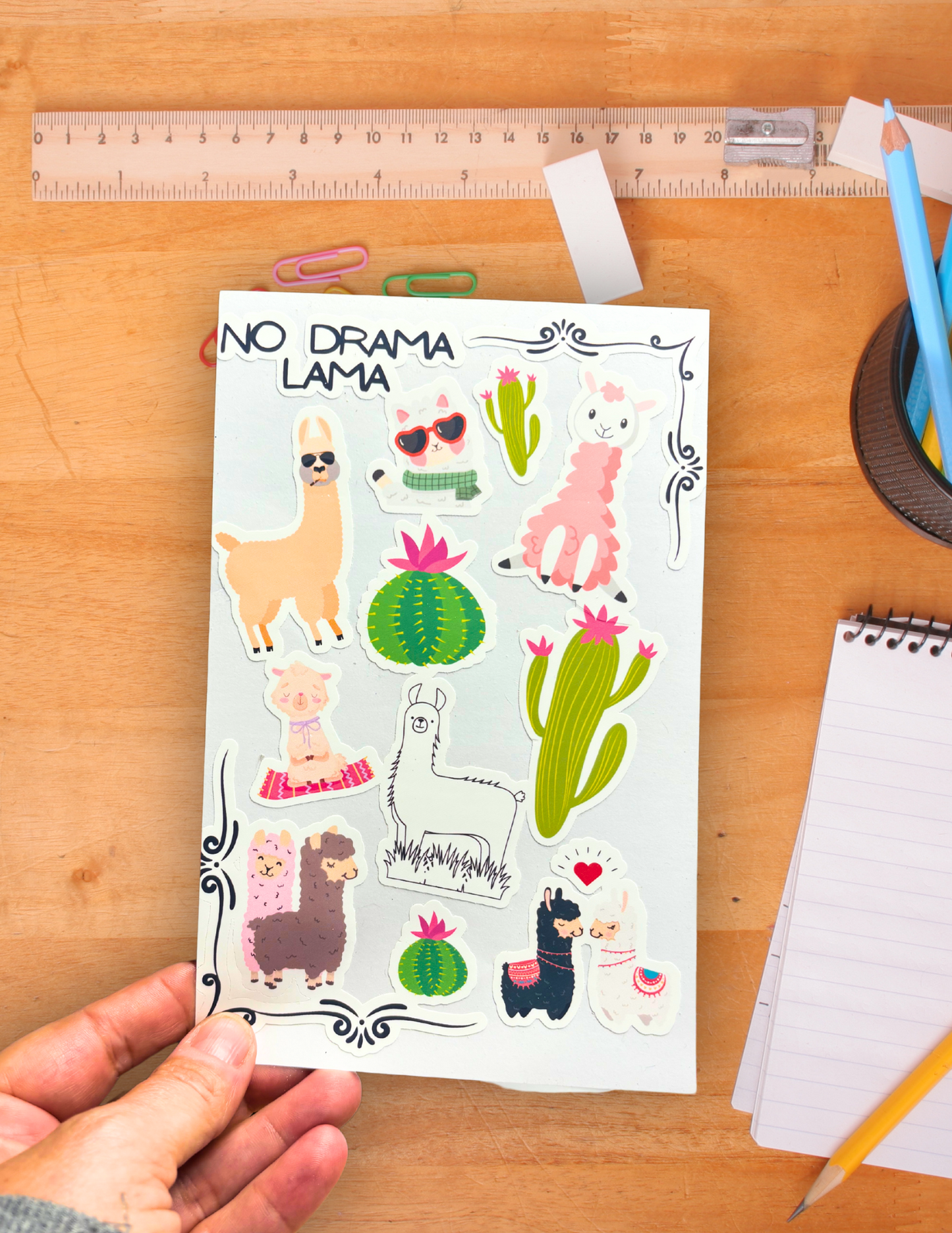 No Drama Llama Sticker Sheet