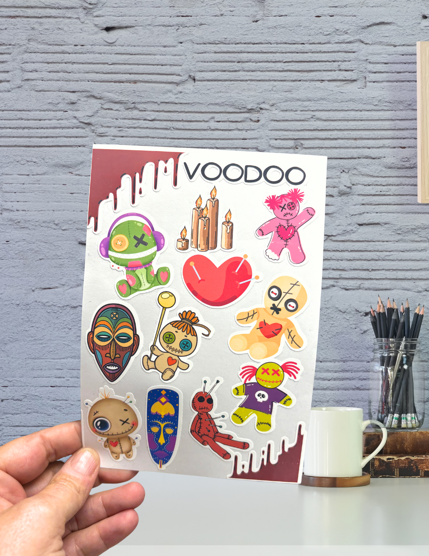 Voodoo Themed Sticker Sheet