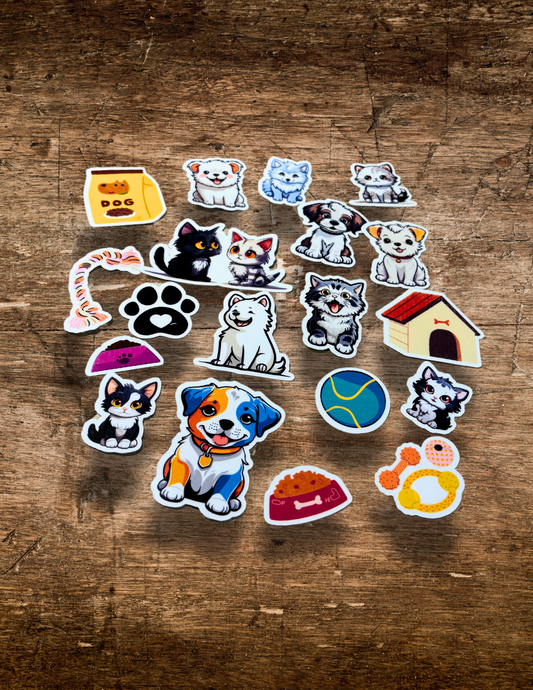 Puppies and Kitten Sticker Collection