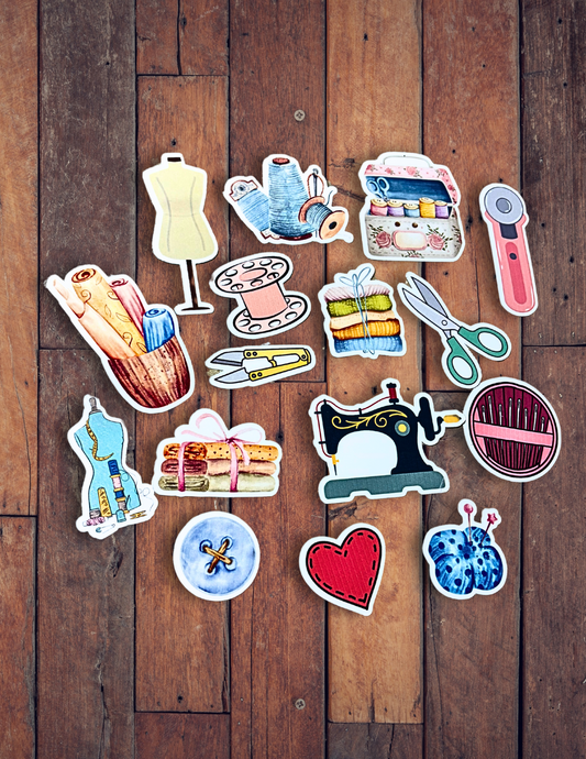 Sewing Notion Sticker Set