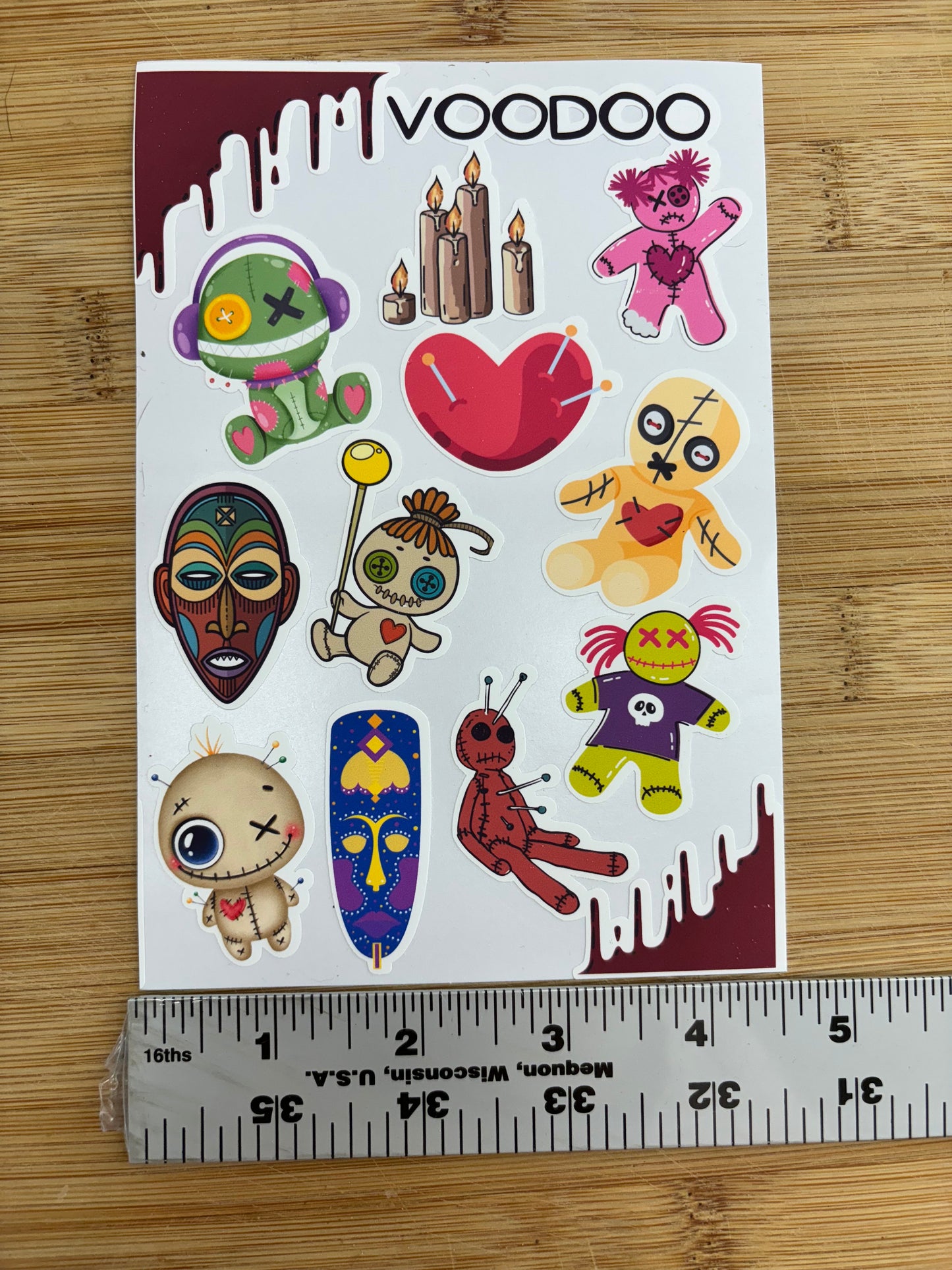 Voodoo Themed Sticker Sheet