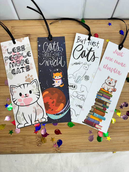 4pk Bookmarks for the Cat Lover