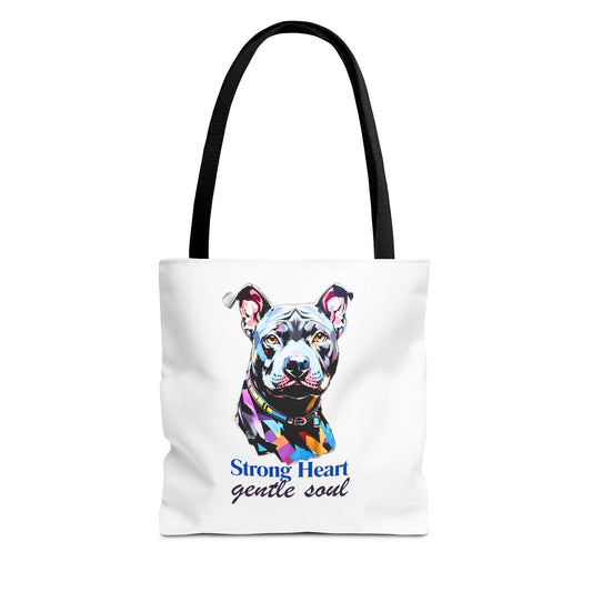 PitBull Tote Bag - Dog Lover Carryall, Pet Owner Canvas Bag, Animal Print Shopping Tote, Gift for Pit Bull Mom, Bulldog Beach Bag